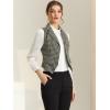 imageAllegra K Womens Plaid Waistcoat Notched Lapel Collar Single Breasted Vintage VestGreen