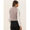 imageAllegra K Womens Plaid Waistcoat Notched Lapel Collar Single Breasted Vintage VestPink