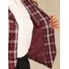 imageAllegra K Womens Plaid Waistcoat Notched Lapel Collar Single Breasted Vintage VestRed