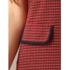 imageAllegra K Work Dresses for Womens Short Sleeve Vintage Houndstooth Plaid 2024 Formal Sheath DressRed Houndstooth