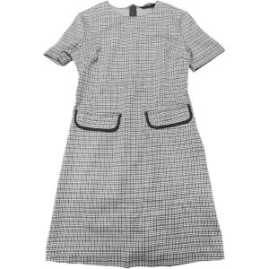 imageAllegra K Work Dresses for Womens Short Sleeve Vintage Houndstooth Plaid 2024 Formal Sheath DressBlack White