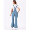 imageAllegra K Overalls Jeans for Womens Casual Adjustable Bib Bell Bottom Denim Pants JumpsuitsLight Blue