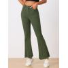 imageAllegra K Womens 70s Vintage Flare Jeans High Waist Stretch Christmas Denim Bell Bottoms JeansArmy Green