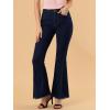 imageAllegra K Womens 70s Vintage Flare Jeans High Waist Stretch Christmas Denim Bell Bottoms JeansBlackblue