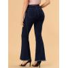 imageAllegra K Womens 70s Vintage Flare Jeans High Waist Stretch Christmas Denim Bell Bottoms JeansBlackblue