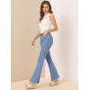 imageAllegra K Womens 70s Vintage Flare Jeans High Waist Stretch Christmas Denim Bell Bottoms JeansBluegrey