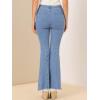 imageAllegra K Womens 70s Vintage Flare Jeans High Waist Stretch Christmas Denim Bell Bottoms JeansBluegrey