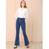 imageAllegra K Womens 70s Vintage Flare Jeans High Waist Stretch Christmas Denim Bell Bottoms JeansLight Blue