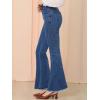 imageAllegra K Womens 70s Vintage Flare Jeans High Waist Stretch Christmas Denim Bell Bottoms JeansLight Blue