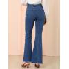 imageAllegra K Womens 70s Vintage Flare Jeans High Waist Stretch Christmas Denim Bell Bottoms JeansLight Blue