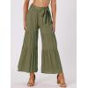 imageAllegra K Womens Boho Elastic High Waisted Ruffles Flare Palazzo Wide Leg PantsArmy Green