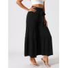 imageAllegra K Womens Boho Elastic High Waisted Ruffles Flare Palazzo Wide Leg PantsBlack