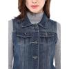 imageAllegra K Womens Buttoned Washed Denim Vest Jacket W Chest Flap PocketsBlue