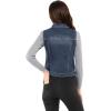 imageAllegra K Womens Buttoned Washed Denim Vest Jacket W Chest Flap PocketsBlue