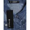 imageAllegra K Womens Buttoned Washed Denim Vest Jacket W Chest Flap PocketsDark Blue