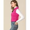 imageAllegra K Womens Buttoned Washed Denim Vest Jacket W Chest Flap PocketsFuchsia