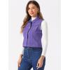 imageAllegra K Womens Buttoned Washed Denim Vest Jacket W Chest Flap PocketsPurple