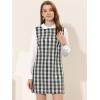 imageAllegra K Womens Long Sleeve 60s Dresses Clock Block Mini Peter Pan Christmas DressBlack