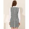 imageAllegra K Womens Long Sleeve 60s Dresses Clock Block Mini Peter Pan Christmas DressBlack