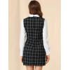 imageAllegra K Womens Long Sleeve 60s Dresses Clock Block Mini Peter Pan Christmas DressBlack White