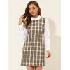 imageAllegra K Womens Long Sleeve 60s Dresses Clock Block Mini Peter Pan Christmas DressBrown