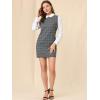 imageAllegra K Womens Long Sleeve 60s Dresses Clock Block Mini Peter Pan Christmas DressGrey