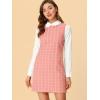 imageAllegra K Womens Long Sleeve 60s Dresses Clock Block Mini Peter Pan Christmas DressPink