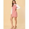 imageAllegra K Womens Long Sleeve 60s Dresses Clock Block Mini Peter Pan Christmas DressPink