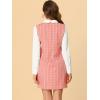 imageAllegra K Womens Long Sleeve 60s Dresses Clock Block Mini Peter Pan Christmas DressPink