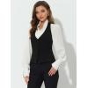 imageAllegra K Womens Waistcoat Halter Neck Vintage Sleeveless Button Down Dressy Suit Vest JacketBlack