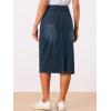 imageAllegra K Casual Denim Skirt for Womens High Waist Split Back Pockets Midi Jean SkirtsBlack Blue