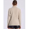 imageAllegra K Ribbed Sweater for Womens High Neck Long Sleeve Stretch Winter Knit Turtleneck TopApricot