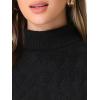 imageAllegra K Ribbed Sweater for Womens High Neck Long Sleeve Stretch Winter Knit Turtleneck TopBlack