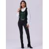 imageAllegra K Vintage Waistcoat Vest for Womens Plaid Button Down Work Dressy VestsGreen