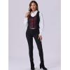 imageAllegra K Vintage Waistcoat Vest for Womens Plaid Button Down Work Dressy VestsRed