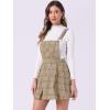 imageAllegra K Womens Checks Adjustable Strap Christmas Pinafore Overall Dress Suspender SkirtKhaki