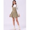 imageAllegra K Womens Checks Adjustable Strap Christmas Pinafore Overall Dress Suspender SkirtKhaki