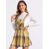 imageAllegra K Womens Checks Adjustable Strap Christmas Pinafore Overall Dress Suspender SkirtYellow