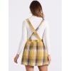 imageAllegra K Womens Checks Adjustable Strap Christmas Pinafore Overall Dress Suspender SkirtYellow