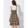 imageAllegra K Womens Christmas Plaid Dress Vintage Sleeveless Tie Waist ALine Pinafore Overall DressesBrown