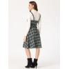 imageAllegra K Womens Christmas Plaid Dress Vintage Sleeveless Tie Waist ALine Pinafore Overall DressesGreen