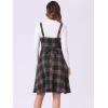 imageAllegra K Womens Christmas Plaid Dress Vintage Sleeveless Tie Waist ALine Pinafore Overall DressesNavy Blue Green