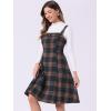 imageAllegra K Womens Christmas Plaid Dress Vintage Sleeveless Tie Waist ALine Pinafore Overall DressesNavy Blue Green