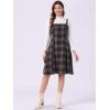 imageAllegra K Womens Christmas Plaid Dress Vintage Sleeveless Tie Waist ALine Pinafore Overall DressesNavy Blue Green