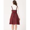 imageAllegra K Womens Christmas Plaid Dress Vintage Sleeveless Tie Waist ALine Pinafore Overall DressesRed