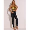 imageAllegra K Womens Metallic Sequin Crop Top Sparkle Glitter Sleeveless Party Club Tank TopGold