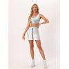 imageAllegra K Womens Metallic Sequin Crop Top Sparkle Glitter Sleeveless Party Club Tank TopSilver