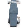 imageAllegra K Womens Rhinestones Strappy Chunky Heel SandalsHaze Blue