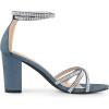 imageAllegra K Womens Rhinestones Strappy Chunky Heel SandalsHaze Blue