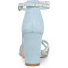 imageAllegra K Womens Rhinestones Strappy Chunky Heel SandalsSkyblue